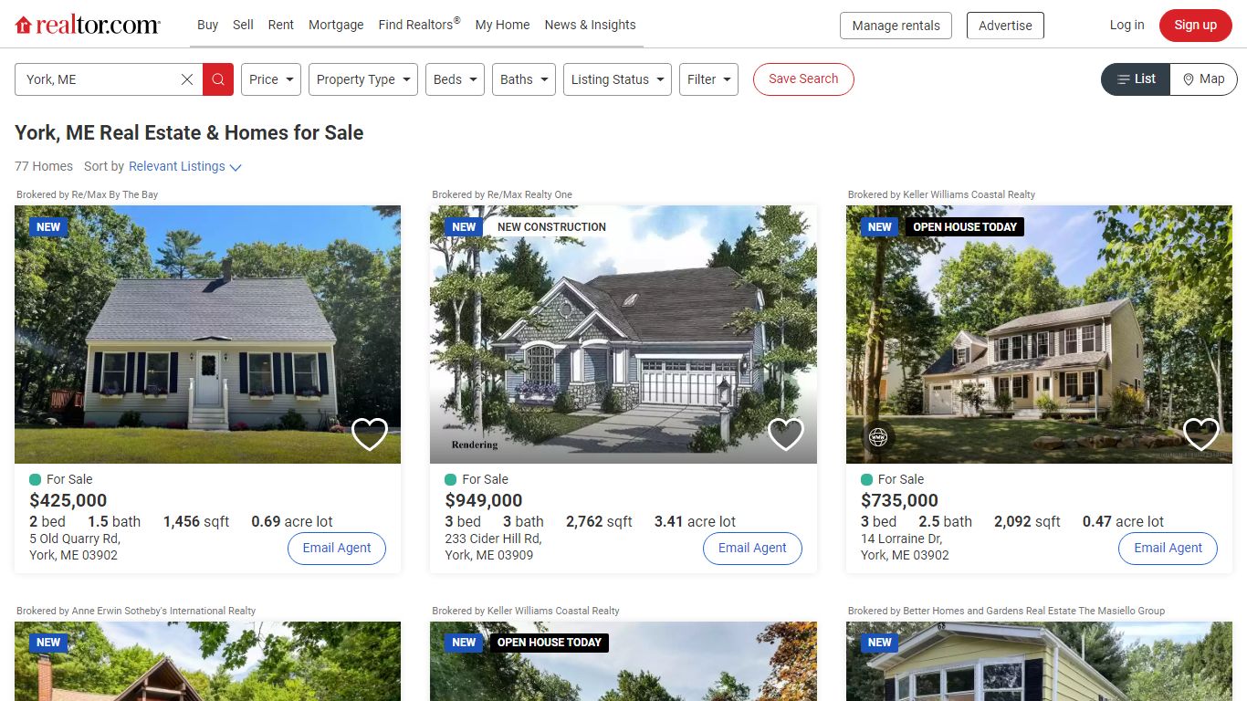 York, ME Real Estate - York Homes for Sale | realtor.com®